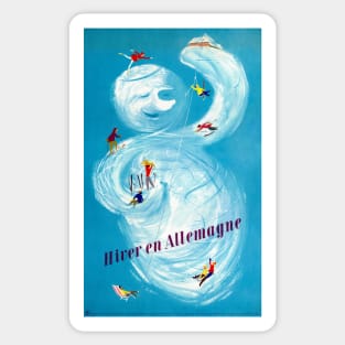 Vintage Travel Poster Germany Hiver en Allemagne Sticker